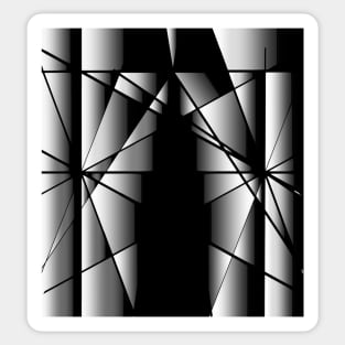 Black-and-white glass Sticker